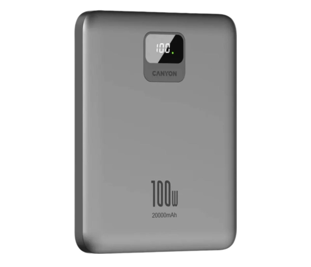 CANYON PB-2008 LED 20000 mAh PD100W QC3.0 Ciemnoszary CNE-CPB2008DG - 1283209 - zdjęcie 2